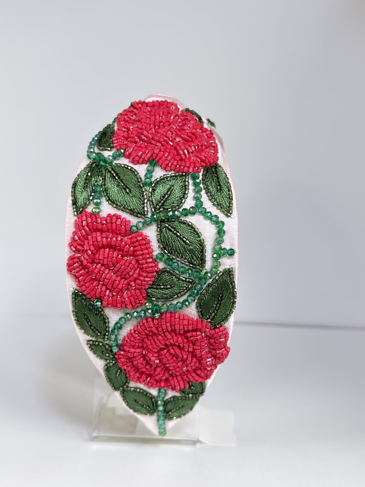 British Rose Embroidered Knotted Headband