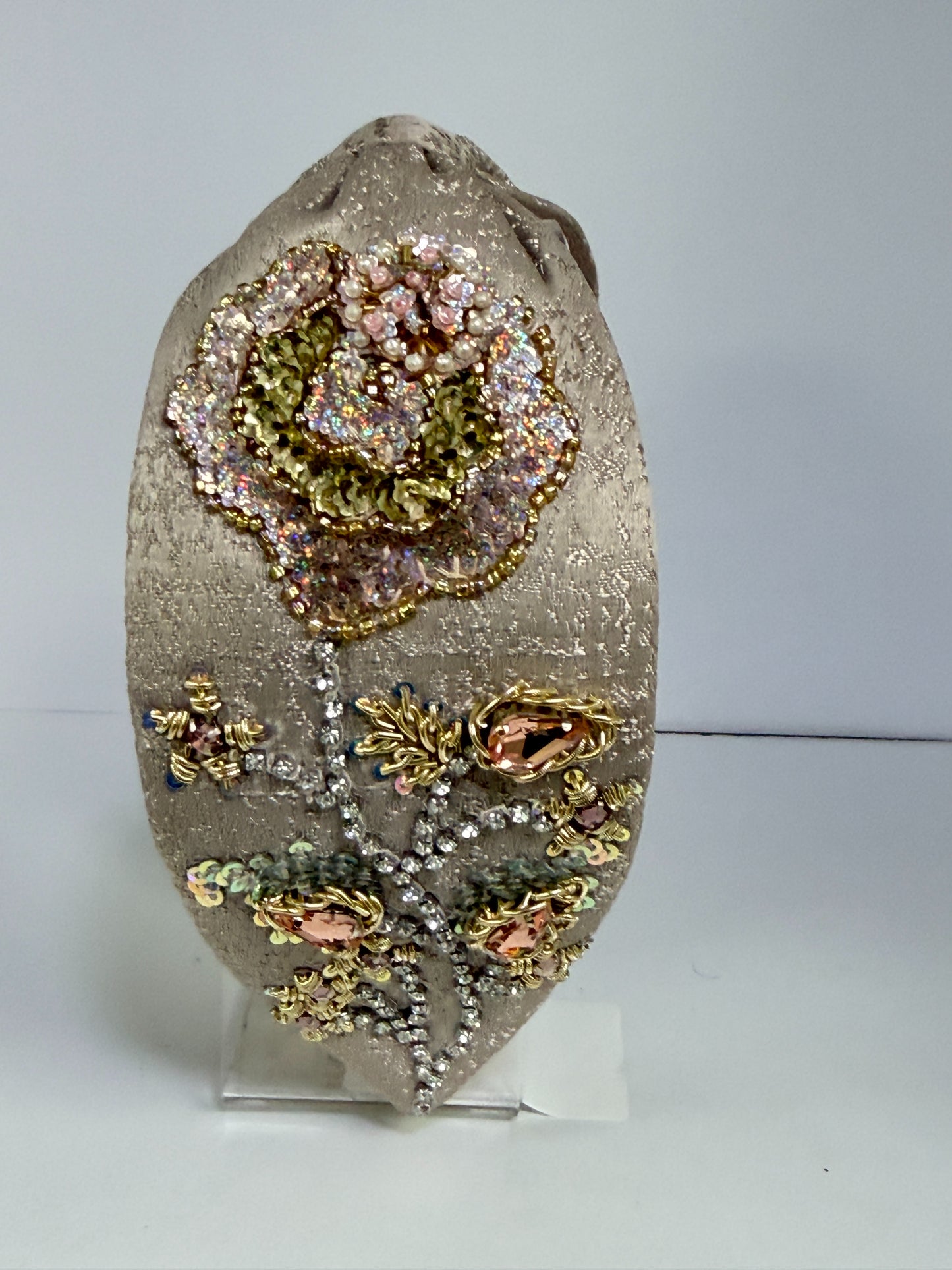 Golden Rose Embellished Knotted Headband
