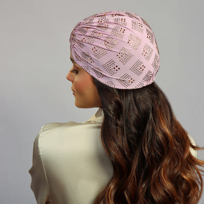 Lilac Turban - Golden Crystals