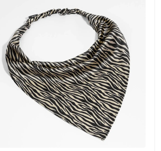 Zebra Patterned Headscarf - Brown