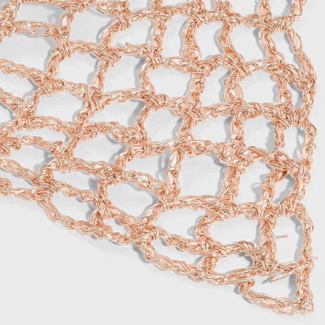Boho crochet headscarf in warm muted gold - perfect for beach days and summer styling
