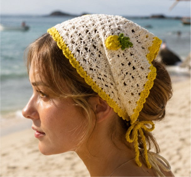 Sunbeam Crochet Bandana Headscarf