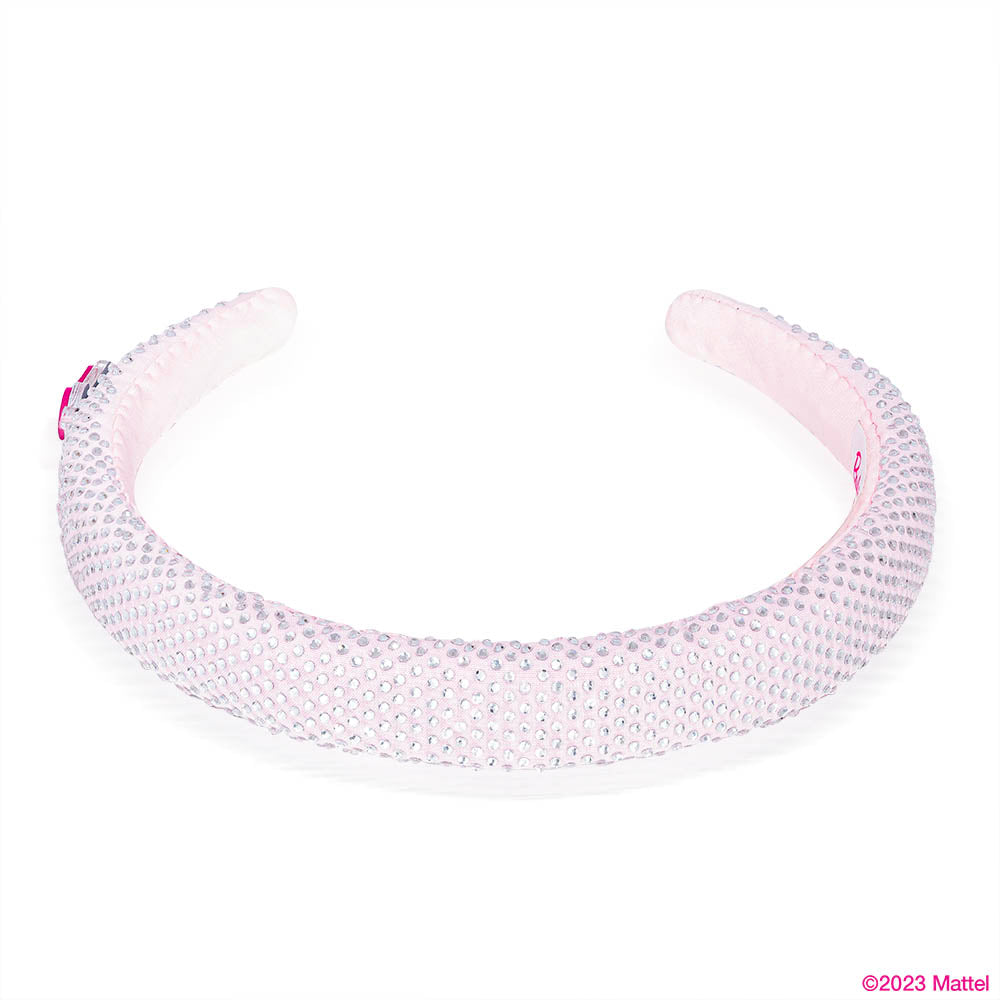 Conjunto de 3 fitas para o cabelo Barbie com strass e pendente da Barbie - Rosa, Azul e Lilás