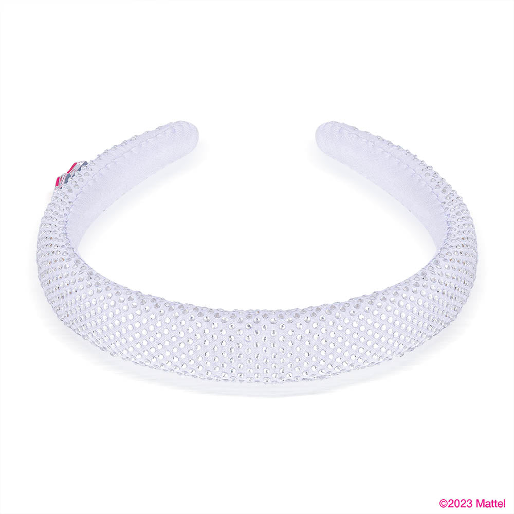 Conjunto de 3 fitas para o cabelo Barbie com strass e pendente da Barbie - Rosa, Azul e Lilás