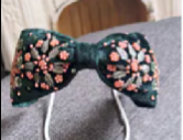 Emerald Garden Beaded Velvet Headband
