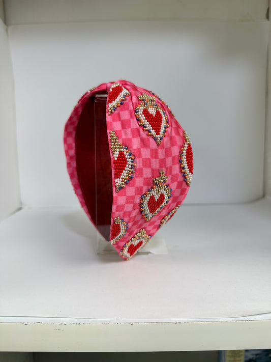 Sweet Hearts Knotted Headband