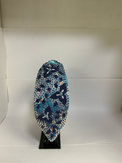 Teal Embellished Knotted Headband