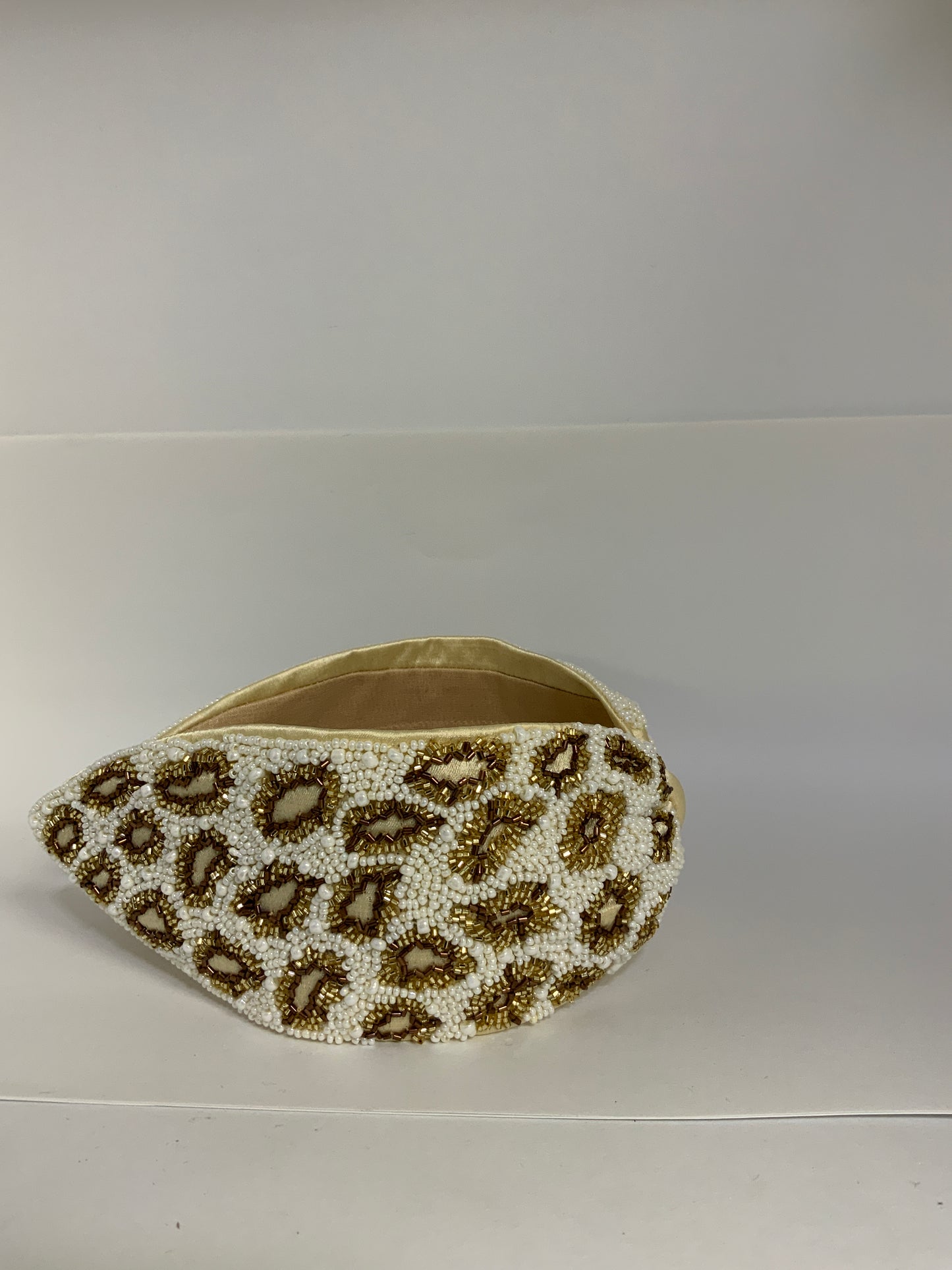 Beaded Leopard Knotted Headband