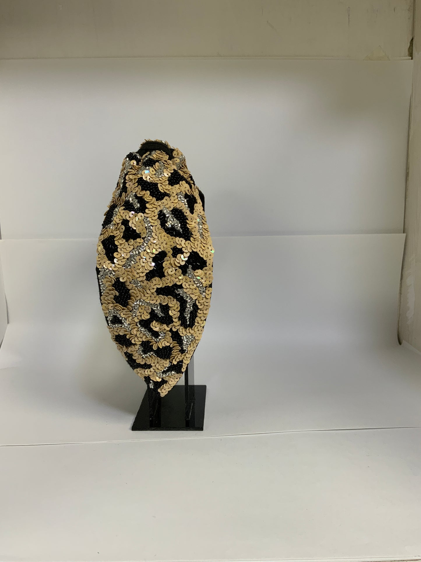 Sequin Leopard Knot Headband